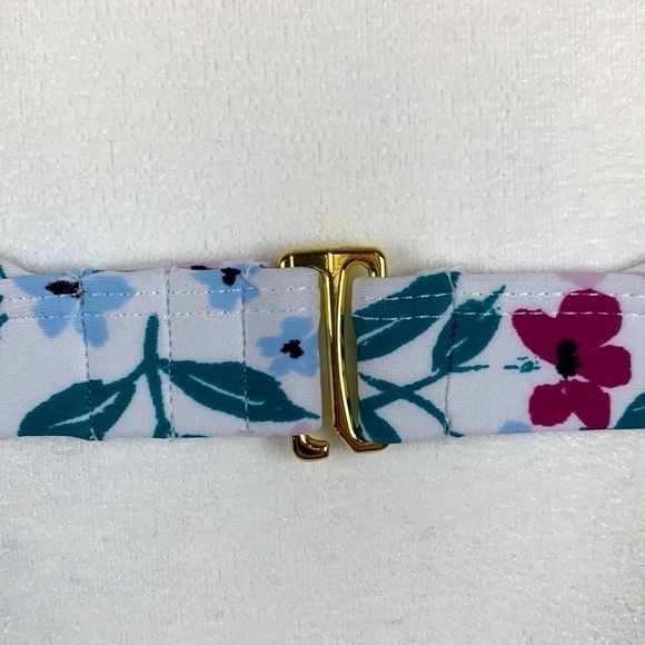KONA Sol Spaghetti Strap Floral Print Bikini Top Size Medium 8-10 NWT - Picture 4 of 10